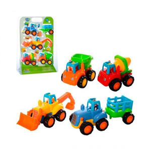 اسباب بازی ست 4 تایی ماشین راهسازی هولی تویز Hola Toys مدل 326 -اسباب بازی